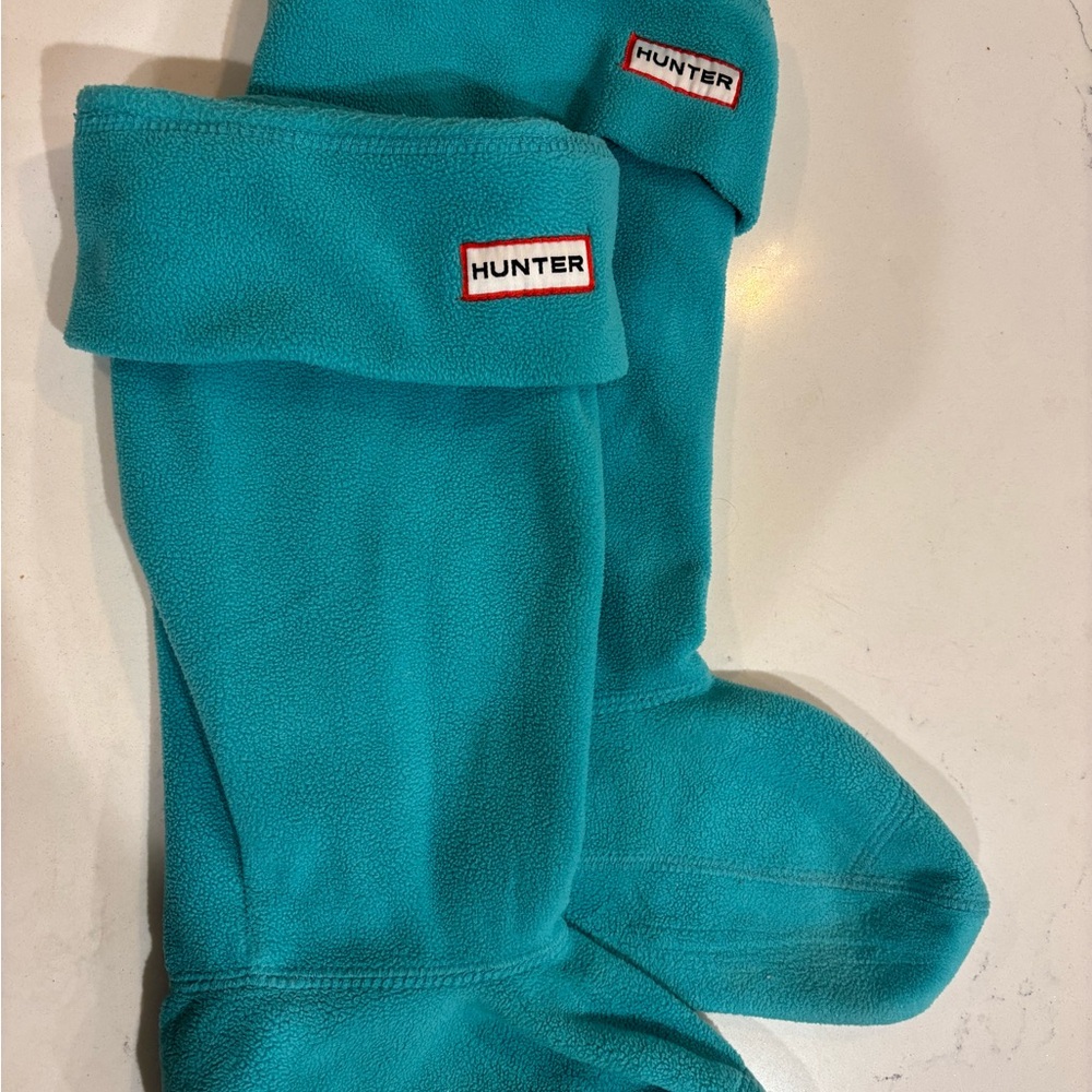 Hunter tall boots liners, teal